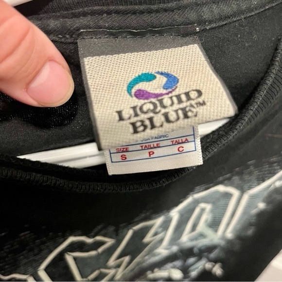 ACDC Small Vintage t-shirt black men liquid blue tennessee river - Picture 2 of 5